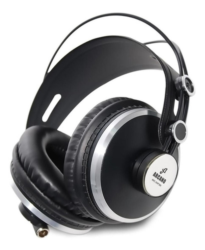 Fone de ouvido over-ear gamer Arcano ARC-SHP300 preto e prateado