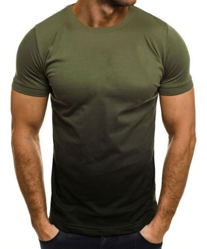 Camiseta Deportiva De Manga Corta Gradient Para Hombre