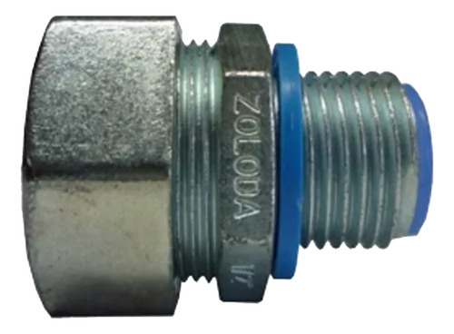 Conector Recto P/flexible Gris 1 Zoloda Crc-5334