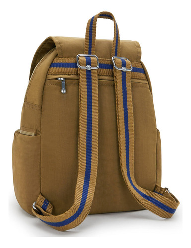 Kipling Mochila City Zip Tamaño Chica 100% Color Dry Laurel Diseño de la tela Color Sólido