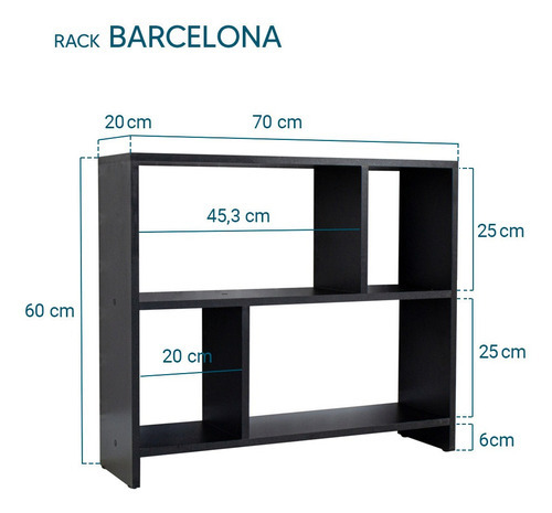 Rack Para Tv Nicho Aparador Madeira Preto Para Sala Quarto