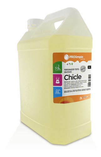 Perfumador Liquido Para Telas De Chicle 5 Litros - Prolimpio