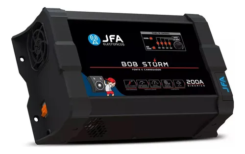 comprar Fonte Automotiva Jfa Storm 200a Bob Carregador Automático Bivolt Cor BOB 200A JFA