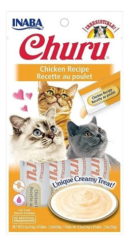 Churu Snack Para Gatos Sabor Pollo 56 G 