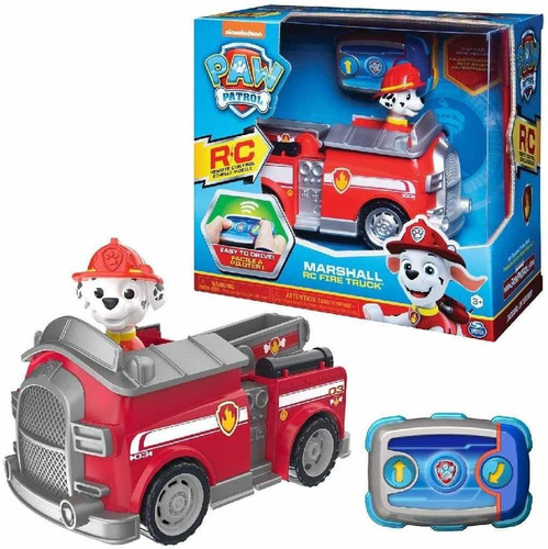 Paw Patrol Marshall Y Vehículo Control Remoto Rc Fire Spin