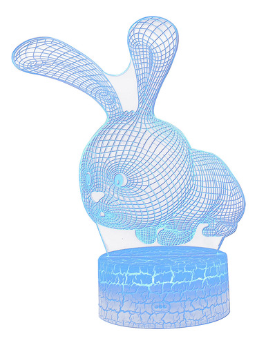P Luz Nocturna De Pascua Con Diseño De Conejo, Led Colorida,