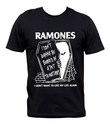 Remera Negra Ramones Pet Sematary Punk Rock