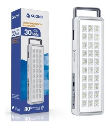 Luz Emergencia De Seguridad Led Recargable Potente Gadnic Color Blanco