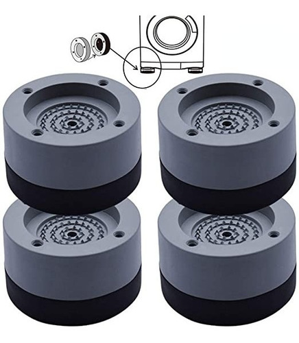 Imagen 4 de 7 de Soporte Base Lavarropa Heladera Mueble Antideslizante X4 Csp