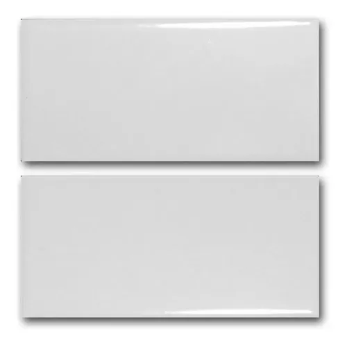 Azulejo Blanco Brillante Medio 7.5x15 Cm Rectangular Cocina Esmaltado Rectificado Clasico 5mm Espesor Cocina Decoracion