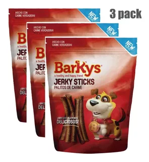 3 Barkys Jerky Sticks Palitos De Carne Premio Para Perro 1kg
