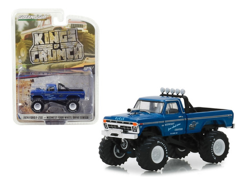 Greenlight 1:64 1974 Ford F-250 Pickup Azul Camioneta King 