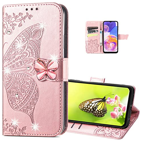Funda Xiaomi Redmi Note 12 4g5g Diseño Mariposa Relieve Rosa