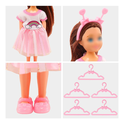Enocht 5.3 Pulgadas Ropa Y Accesorios De Muñecas 5 Trajes De