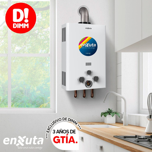 Imagen 4 de 7 de Calentador Instantaneo A Gas Enxuta 6l 3 Años Garantia Dimm