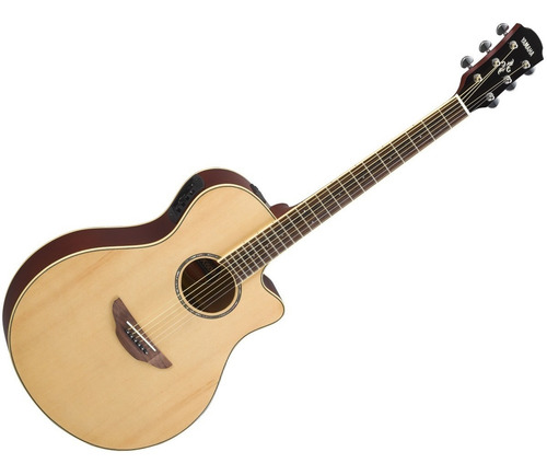 Violão eletroacústica Yamaha APX600 para destros natural pau-rosa brilhante