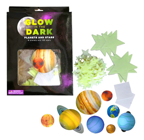 Adhesivos De Pared De Pvc Z Luminous Planets En Forma De Pla