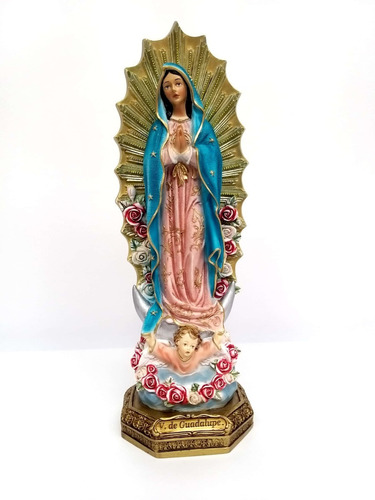 Virgen De Guadalupe 30 Cm Rosa De Guadalupe Figart