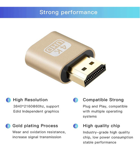 Conector Dummy Hdmi - Fueran - Pack Por 4 Unidades