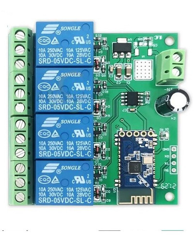 Modulo Bluetooth 4 Relay, Alimentacion 12v