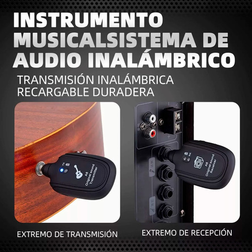 Transmisor Inalámbrico Uhf Para Guitarra Y Bajo - Fácil Conexión