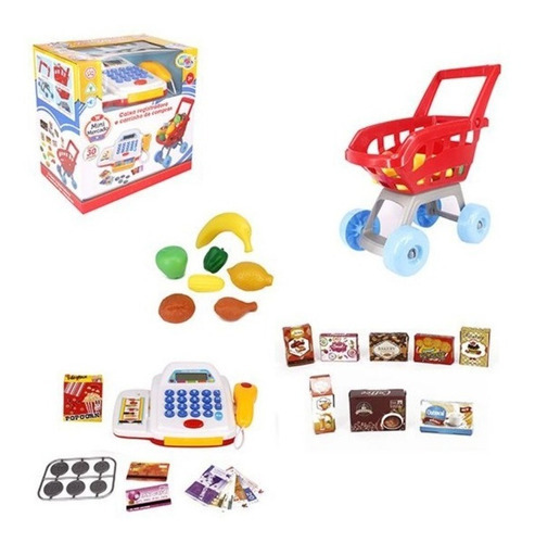 Caixa Registradora Infantil Com Carrinho Compras Toys Toys