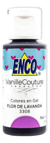 Colorante En Gel Yummy Enco 40g 1.4oz Reposteria Tono Flor Lavanda