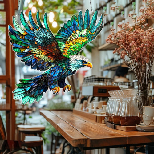 De Luz Para Ventana De Acrílico Teñido Colgante De Pájaro Co