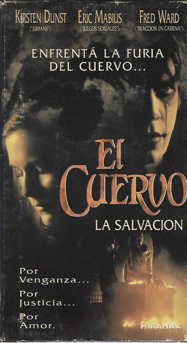 The Crow: Salvation Vhs El Cuervo 3 Eric Mabius Kirsten Duns