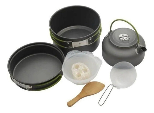 Kit De Ollas Cocina Para Camping De 7 Piezas