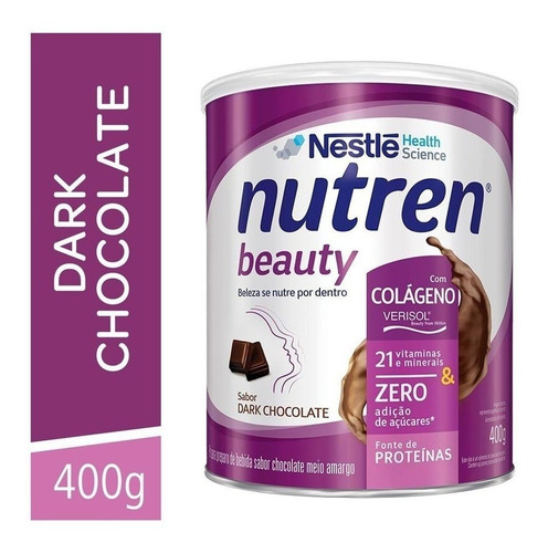 Suplemento Alimentar Nutren Beauty Dark Chocolate 400g Full