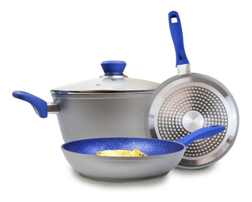 Imagen 1 de 7 de Juego Sartenes Antiadherentes Tefal Zafiro Flavor Pan Ms
