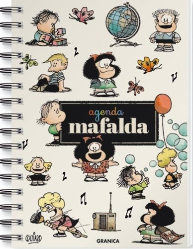 Agenda Perpetua Mafalda Anillada Blanca, De Quino., Vol. 1. Editorial Granica, Tapa Dura En Español