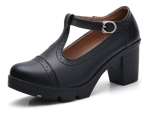 Mujeres Plataforma Oxford Tacón Grueso Sandalias Zapatos De
