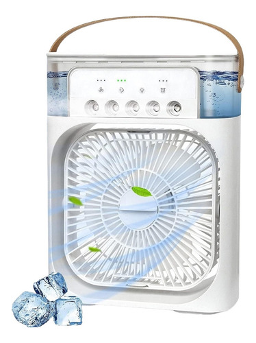 Mini Ventilador De Escritorio Con Luz Led De Colores