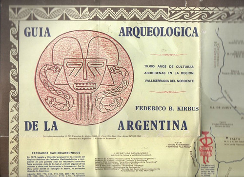 Kirbus Poster Guia Arqueologica De La Argentina 49 X 66 Cm