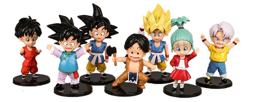 Figuras Dragon Ball Gt Goku Pan Trunks Bora Set X7 