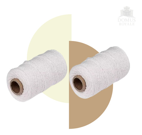 Kit Barbante Escolar 100% Algodão Para Artesanato - 328m N4 Branco