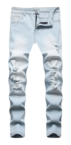 Maiyifu-gj Skinny Ripped Jeans For Men Slim Fit Stretch