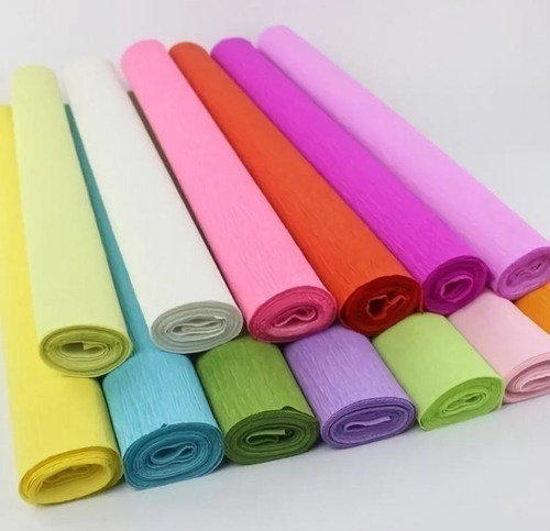 Papel Crepe Pastel 40x60cm Pack X10 Colores Surtidos