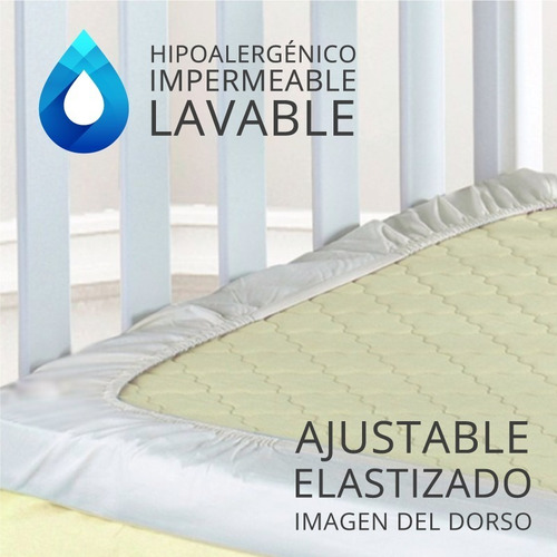 Imagen 2 de 8 de Funda Cubre Colchon Protector Impermeable 1 Plaza Reforzada