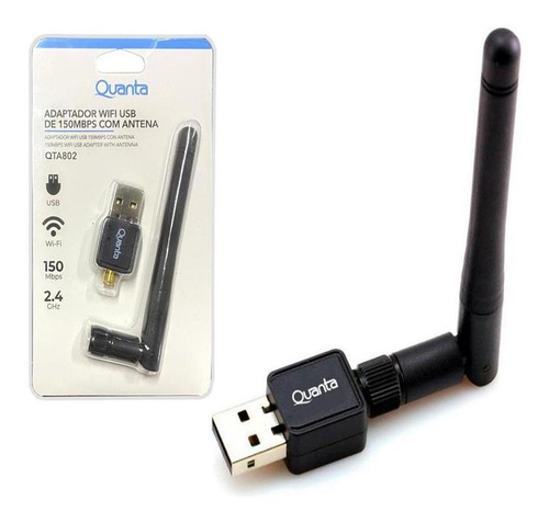 Antena Adaptador Wifi Usb 802n 150 Mbps Pc Receptor Tv