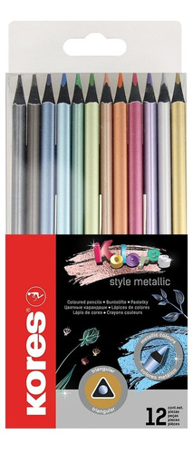 Lapices De Colores Metalicos Kores X12pzas
