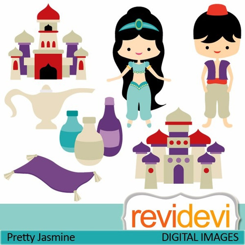 Kit Imprimible Princesa Jasmine Aladdin Imagenes Cod 3