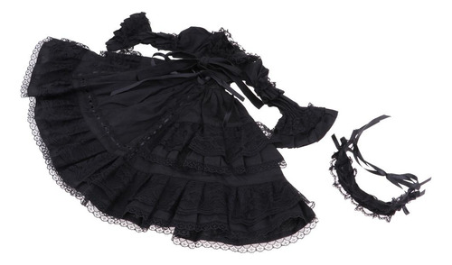 Kit De Ropa De Y Diadema De Encaje Gótico Hecho Para 1/3