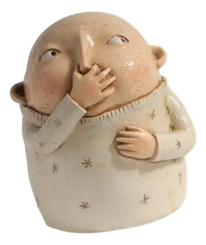 Pa Estatua De Baño Con La Nariz Agarrada, Figura Kitsch,