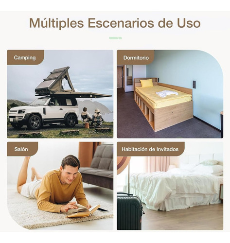 Viaja Cómodo Con El Colchón De Espuma Plegable Beauyork
