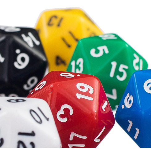 6 X Dados Multicolores De 2 Cm Y 20 Para Juegos De Cartas De