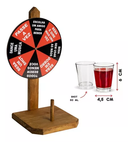 Pequena Nuvem - Uma brincadeira divertida para adultos! jogo Roda de Shot  Neste conjunto, você pode chamar os amigos e brincar de beber! Coloque  alguma bebida no copinho de shot. Cada jogador