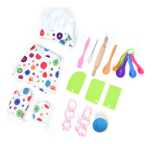 26 Pcs Children Chef Set Lavable Safe Kids Chef Juego De